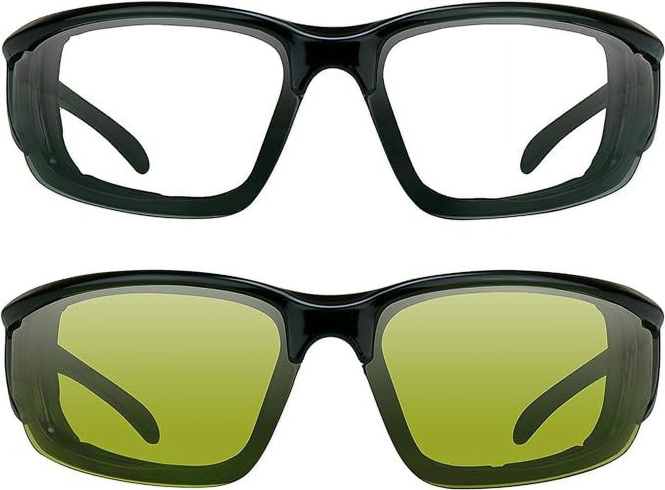 Bikershades Motorcycle Safety Sunglass Foam Padded Mens Windproof Dustproof Large Fit