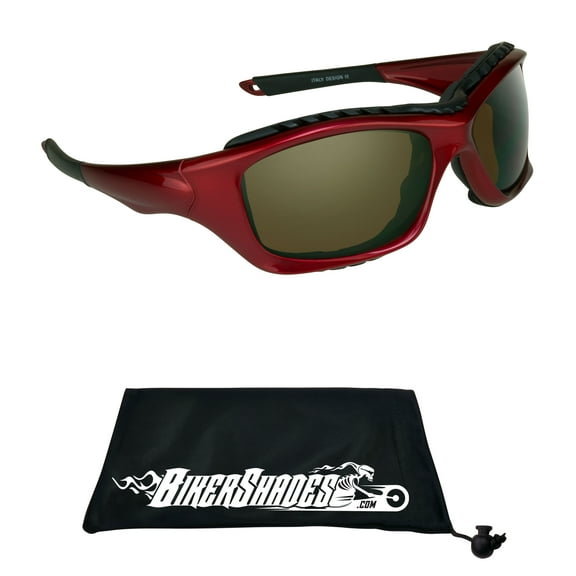 Bikershades Motorcycle Safety Sunglass Goggles Foam Padded Extreme Sport Removable Foam
