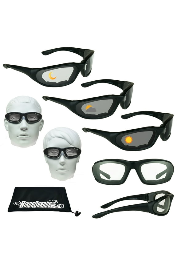 Motorcycle Transitional Glasses Men Women Photochromic Day Night Riding