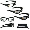 thumbnail image 1 of Bikershades Motorcycle Transitional Sunglass Day Night Riding Photochromic Black Clear, 1 of 6