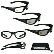 Bikershades Motorcycle Transitional Sunglass Day Night Riding Photochromic Black Clear