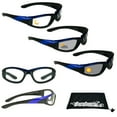 thumbnail image 1 of Bikershades Motorcycle Transitional Sunglass Day Night Riding Photochromic Blue Clear, 1 of 6