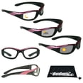 thumbnail image 1 of Bikershades Motorcycle Transitional Sunglass Day Night Riding Photochromic Pink Clear, 1 of 6