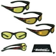 thumbnail image 1 of Bikershades Motorcycle Transitional Sunglass Day Night Riding Photochromic Red Yellow, 1 of 6