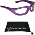 thumbnail image 1 of Bikershades Purple Frame Motorcycle Riding Glasses SMALL for Women and Girls, 1 of 8