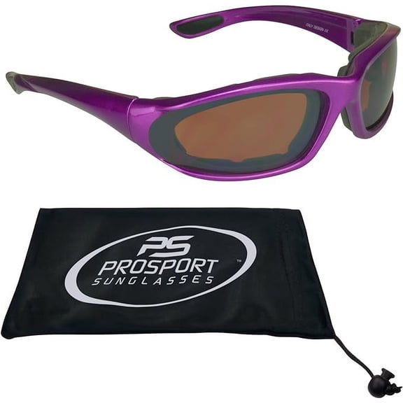 Bikershades Purple Frame Motorcycle Riding Glasses SMALL for Women and Girls