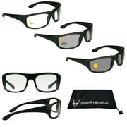 Bikershades Transition Sport Motorcycle Sunglasses with Photochromic Lenses Men Day Night Riding