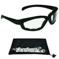 thumbnail image 1 of Bikershades Z87 Motorcycle Safety Sun Glasses Foam Padded Men Wind Dust Resistant Clear, 1 of 5