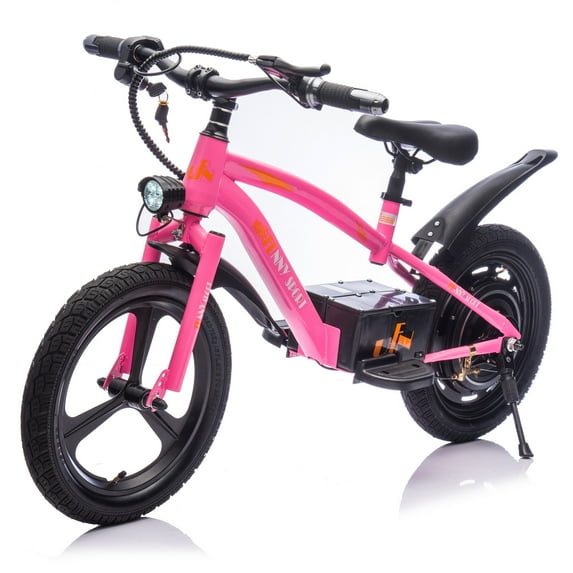 Bikes 24V Ride On Electric Dirt Bike,300W Super Power Motor,Handle Acceleration Up to 12.43MPH,16in Wheels,Power Display,Adjustable Seat Height,Hand-Operated Brakes Electric Balance Bike Fo