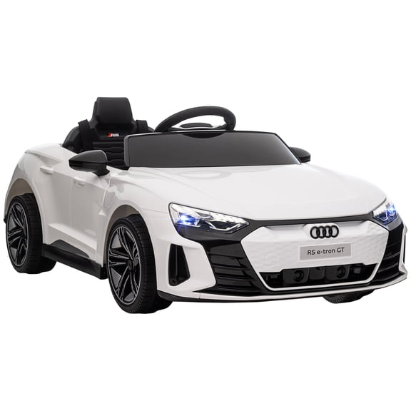 Bikes Aosom Ride on Car, 12V Licensed Audi RS E-tron GT 3.1 MPH Electric Car for , Ride-on Toy for and with Remote Control, 4 Wheels with Suspension, Horn, Music, Lights, Whi
