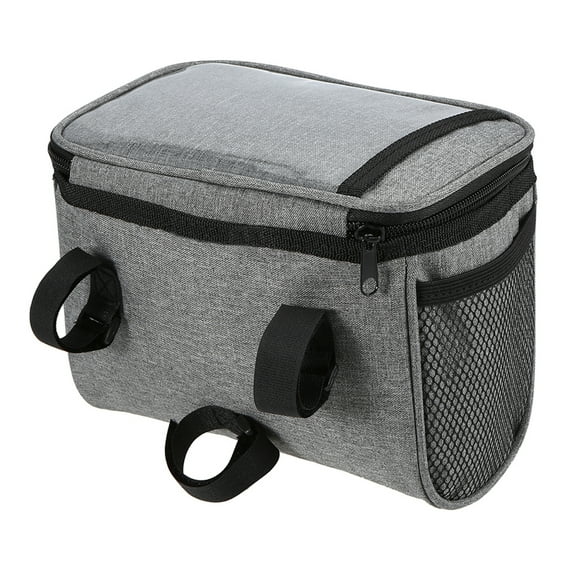 Bikes Handlebar Bag, Insulated Front Basket Cooler With Reflective Strip For Cyclist