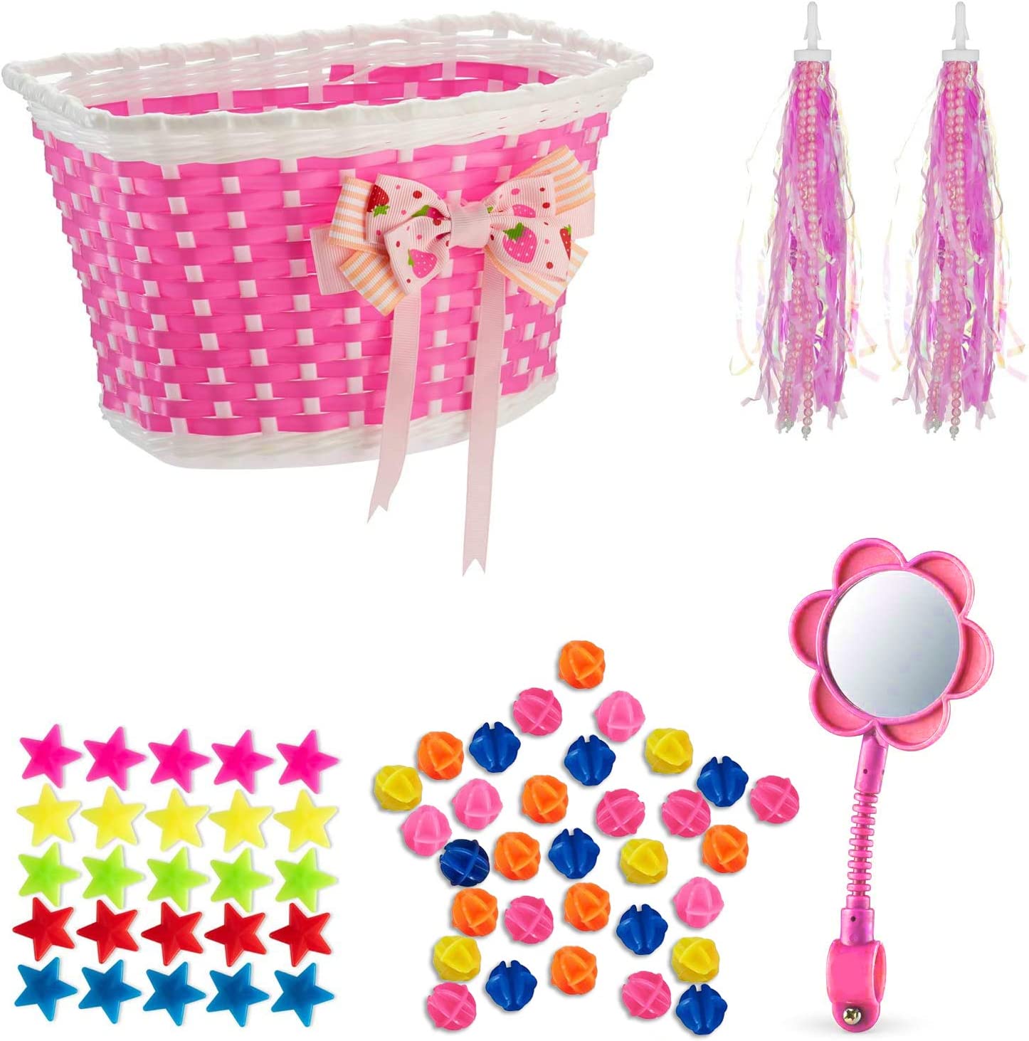 Bikes on Hikes Girls Bicycle Decorations Set Fun Bicycle Decor w