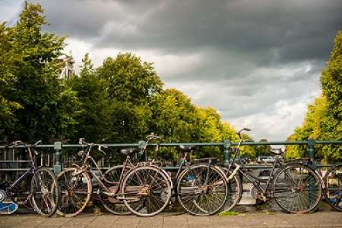 Bikes on Bridge I Canvas Art - Erin Berzel (12 x 18)
