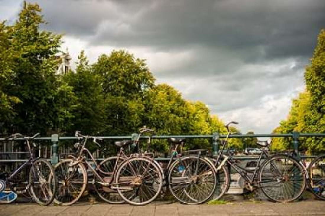 Bikes on Bridge I Canvas Art - Erin Berzel (24 x 36)