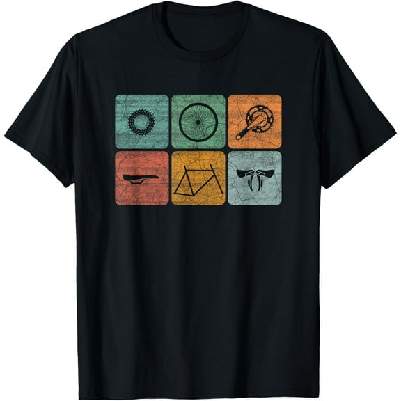 t-shirt Biking Cycling Vintage Bicycle Parts Cyclist Gifts Men Women T-Shirt.