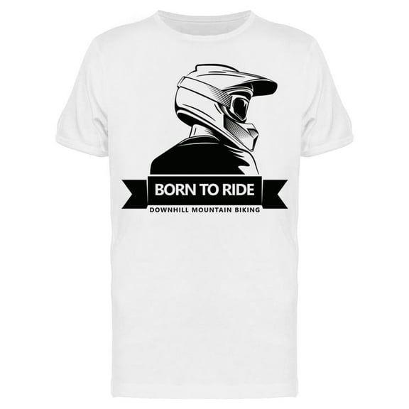 Biking Downhill Mountain T-Shirt Men -Image by Shutterstock, Male x-Large