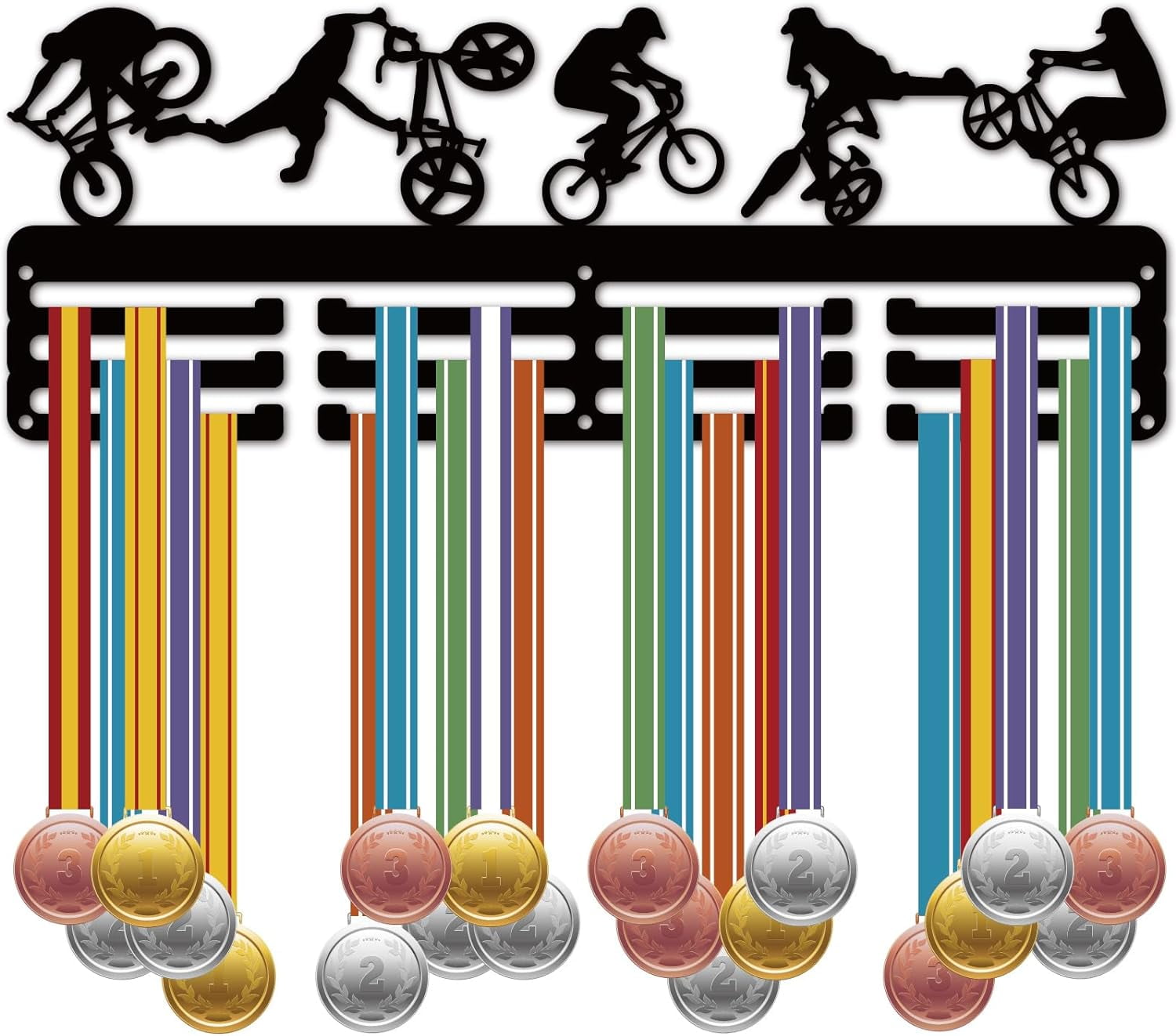 Biking Medal Holder Display Cycling Medal Hanger Sports Rack frame iron ...