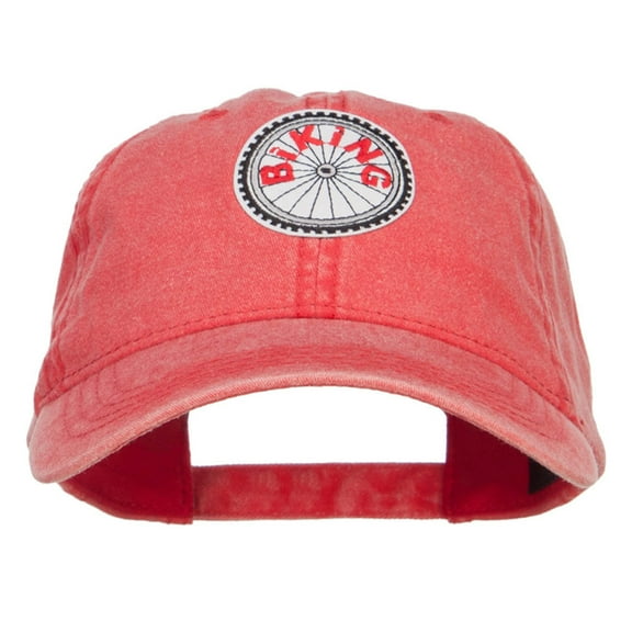 Biking Outdoor Patched Washed Cap - Red OSFM