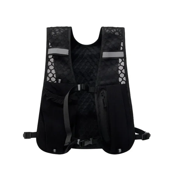 Biking Running Storage Vest Backpack Lightweight Running Vest Reflective Hydration Water Chest Pack Phone Storage Pocket