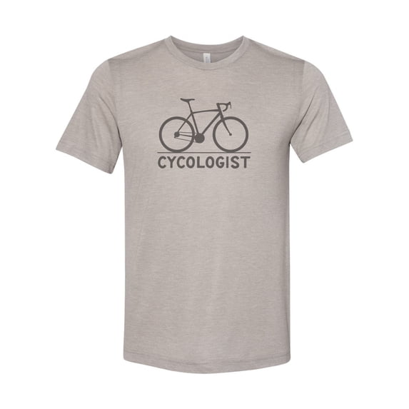 "Biking Shirt, Cycologist, Bicycle Shirt, Cycling Tee, Unisex, Cycling, Bicycle Apparel, Sublimation T, Cycling Apparel, Mountain Bike T, Heather Stone, LARGE"