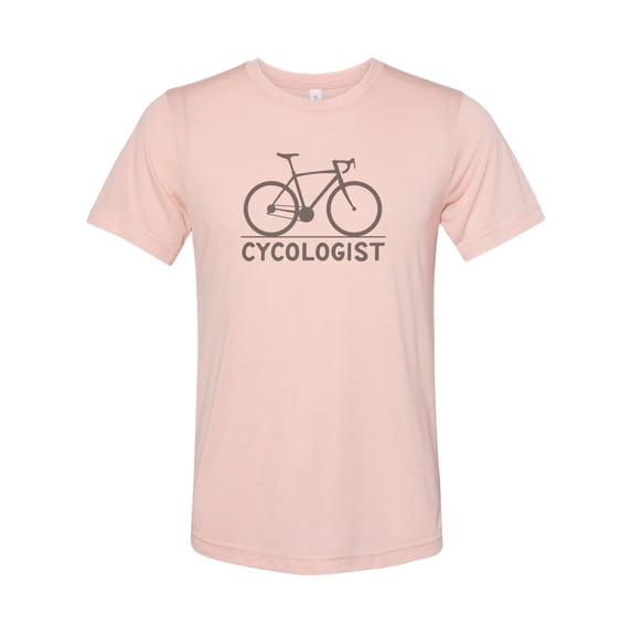 "Biking Shirt, Cycologist, Bicycle Shirt, Cycling Tee, Unisex, Cycling, Bicycle Apparel, Sublimation T, Cycling Apparel, Mountain Bike T, Peach, SMALL"
