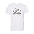 thumbnail image 1 of "Biking Shirt, Cycologist, Bicycle Shirt, Cycling Tee, Unisex, Cycling, Bicycle Apparel, Sublimation T, Cycling Apparel, Mountain Bike T, White, 2XL", 1 of 1