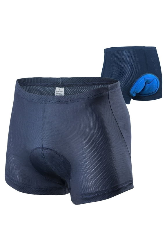 Biking Underwear for Men Padded Bike Shorts Road Cycling Pants Blue L