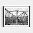 thumbnail image 1 of Biking the Williamsburg 02 B&W - Manhattan New York Photography Black and White Bridge Street Photography City Graffiti Architecture Black Framed Wall Art Print 8 x 10 inches, 1 of 3
