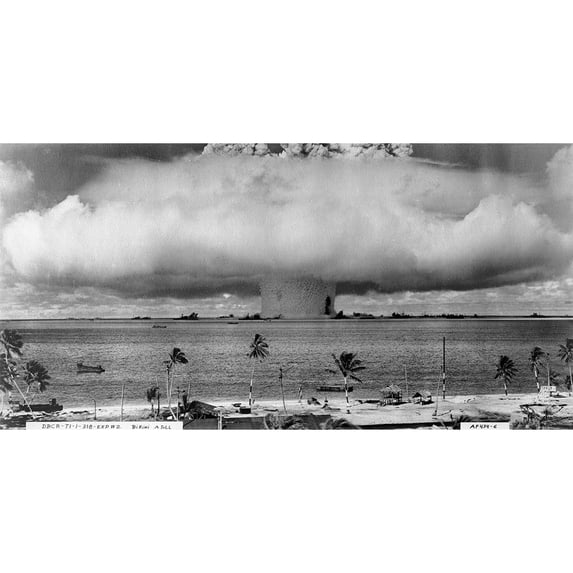 Bikini Atoll - Operation Crossroads Baker Detonation - July 25 1946: DBCR-T1-318-Exp 2 AF434-6 Poster Print by U.S.