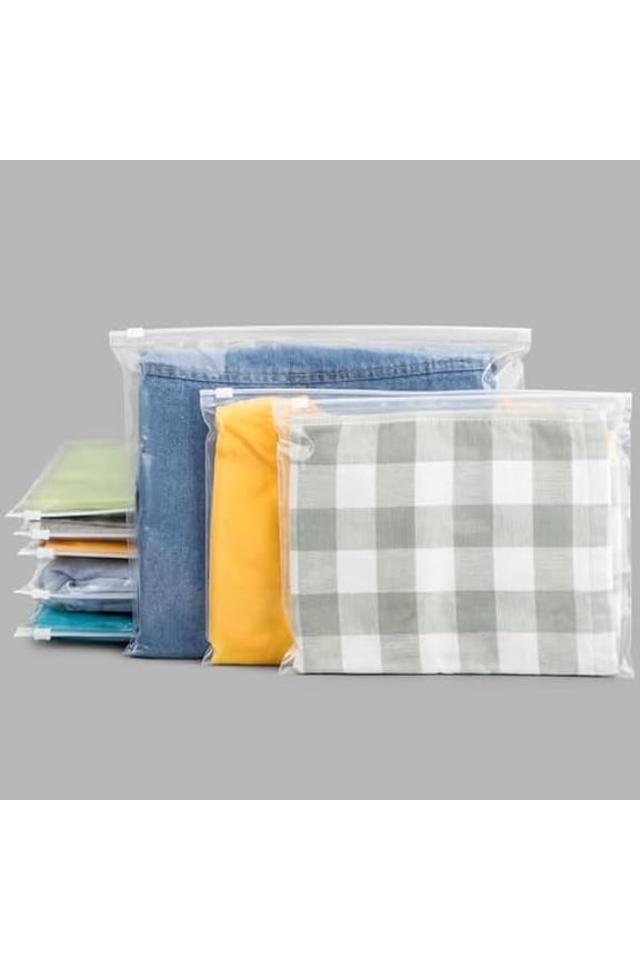 Bikini Bags Organizer Clear, Plastic Shirt Bags for Small Business, Swimsuit Swimwear Bathing Suit Storage, T Shirt Packaging, 10x8 inch, Pack of 50, 3 Mil with Vent Holes