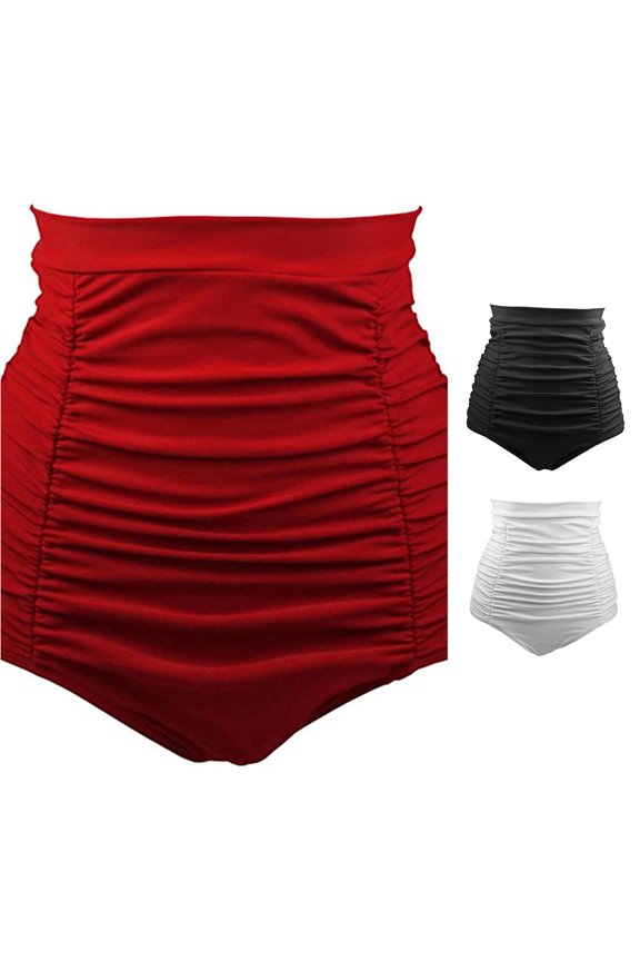 Bikini Bottom for Women High Waisted Tummy Control Full Coverage Bathing Suit Bottom Womens Bikini