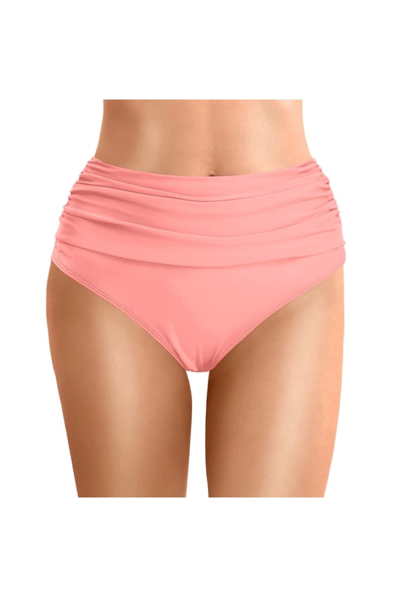 Bikini Bottoms For Women Mid Rise Swim Bottoms For Women Bathing Suit Bottoms Rose Gold XL