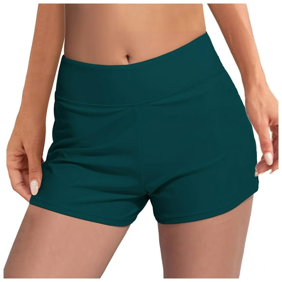 Bikini Bottoms Solid Menstrual Leakproof Athletic Swim Shorts with Wide Waistband Bathing Suit Swim Bottoms Women Swimsuits Green M