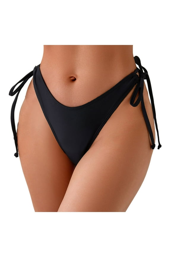 Bikini Bottoms for Women 2026 String Bathing Suit Bottom with Moderate Coverage Low Waist Swim Bottom