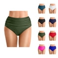 thumbnail image 1 of Bikini Bottoms for Women High Waisted Tummy Control Ruched Bathing Suit Bottom Swimwear, 1 of 6