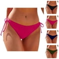 thumbnail image 1 of Bikini Bottoms for Women String Tie Side Full Coverage Mid Rise Bathing Suit Bottom Swimsuit Bottom Swimwear, 1 of 5