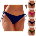 thumbnail image 1 of Bikini Bottoms for Women String Tie Side Full Coverage Mid Rise Bathing Suit Bottom Swimsuit Bottom Swimwear, 1 of 6