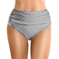 thumbnail image 1 of Bikini Bottoms for Womens High Waisted Ruched Tummy Control Swim Bottom Full Coverage Swimsuits Bottoms Bathing Suits Summer Beach Grey S, 1 of 6
