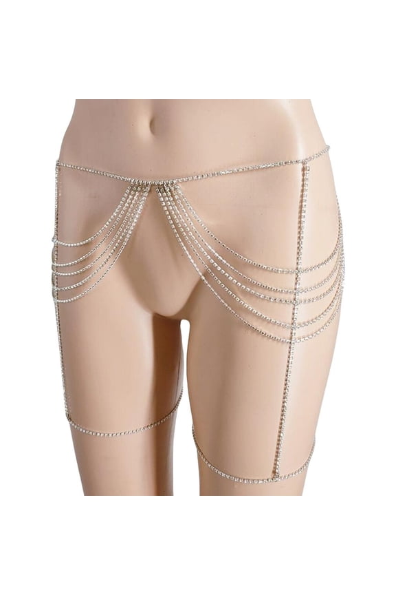 Bikini Chain Waist and Leg Chains Tassels Garter Chain for Women Night Club Use