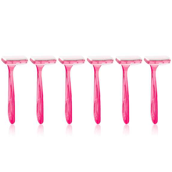 Bikini Disposable Razors for Women Durable Travel Accessories Pubic Hair Removal Beauty Razor Bikini Line Trimmer for Body Cosmetic Tool - Red