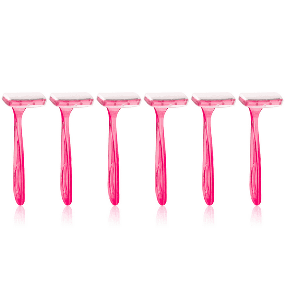 Bikini Disposable Razors for Women Durable Travel Accessories Pubic Hair Removal Beauty Razor Bikini Line Trimmer for Body Cosmetic Tool - Red
