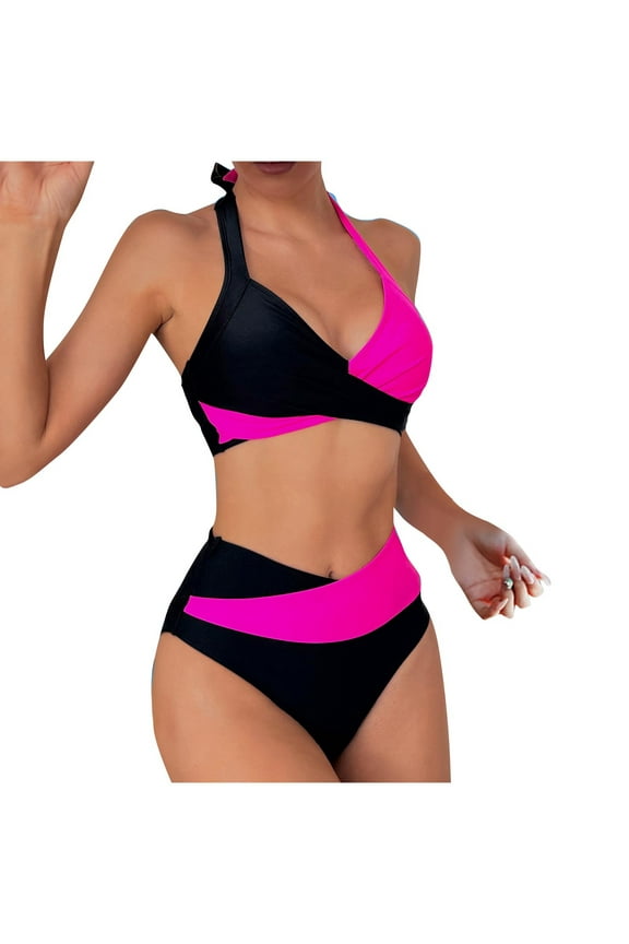 Bikini with Full Coverage Bottom Women Bathing Suits 2 Piece Bathing Suit Bikini 2 Piece Bathing Suits for Teens High Waisted Bikini Sets for Women on Sale