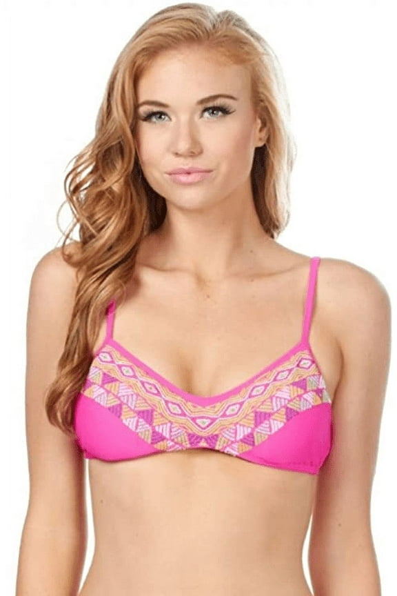 Bikini Lab FUCHSIA Love's A Stitch Bralette Swim Top, US Medium