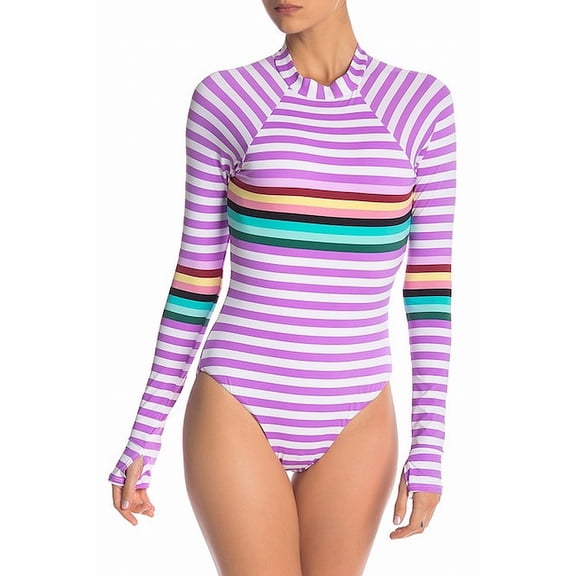 Bikini Lab Junior's Standard Stripe Out Body Suit One Piece, Multi, Small