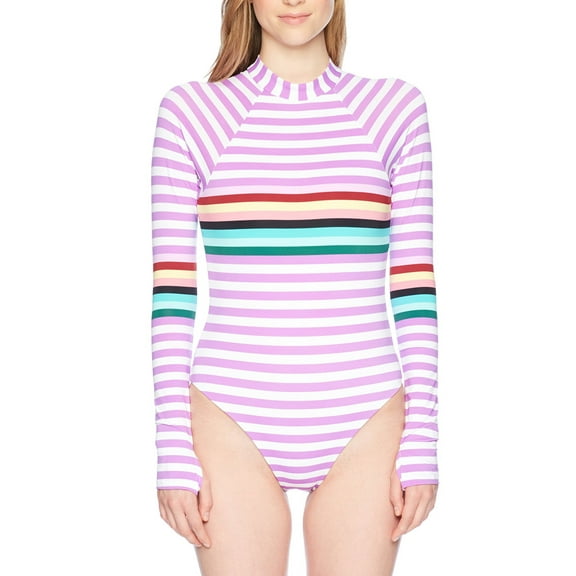 Bikini Lab Junior's Stripe Out Body Suit One Piece, Multi, Extra Small