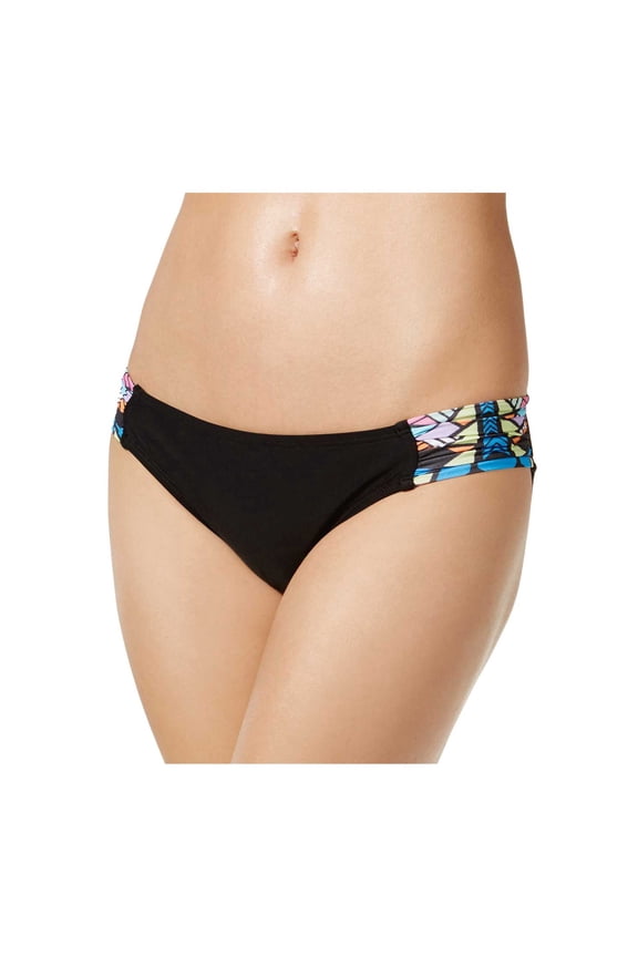 Womens Geometric Print Ruched Swim Bottom Separates, Small