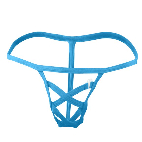 Bikini Panties Briefs Men'sLow Waist Ice Male G Strings Mens Silk Micro Erogenous Intimates Niche Sleepwear Sky Blue One Size