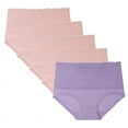 thumbnail image 1 of Bikini Panties for Women Pack Ladies Panties Size 9, 5PC Women Lace High Waisted Body Shaper Shorts Shapewear Panties, 1 of 8