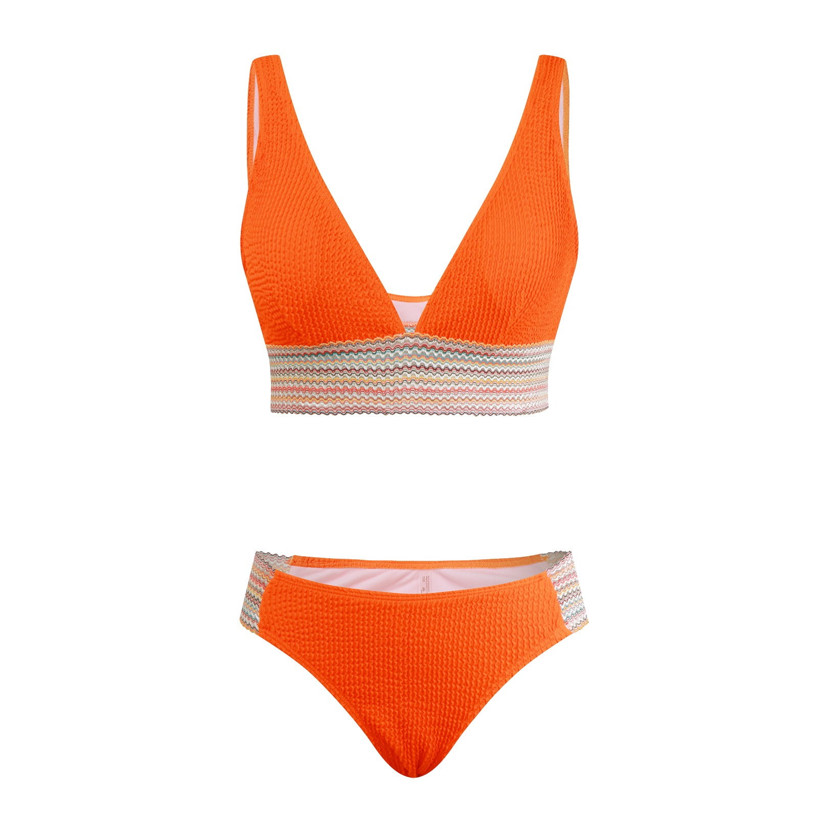 Bikini Set Swimwear,Women's High Waisted Bikini Set Colour Blocked ...