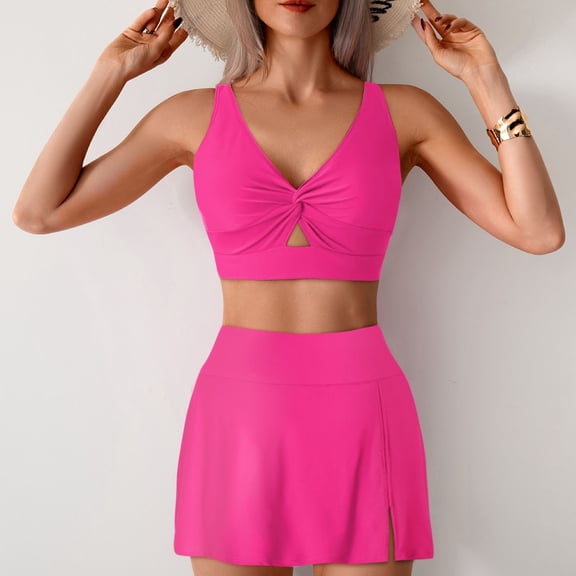 Bikini Set For Women Swimsuits 2025 Swim Skirts With Removable Pads Bathing Suit plus Swim Skirt Light Board Shorts Two Piece Shorts Swimsuits for Women Swim Suit Cover Ups for Boys Women Bathing